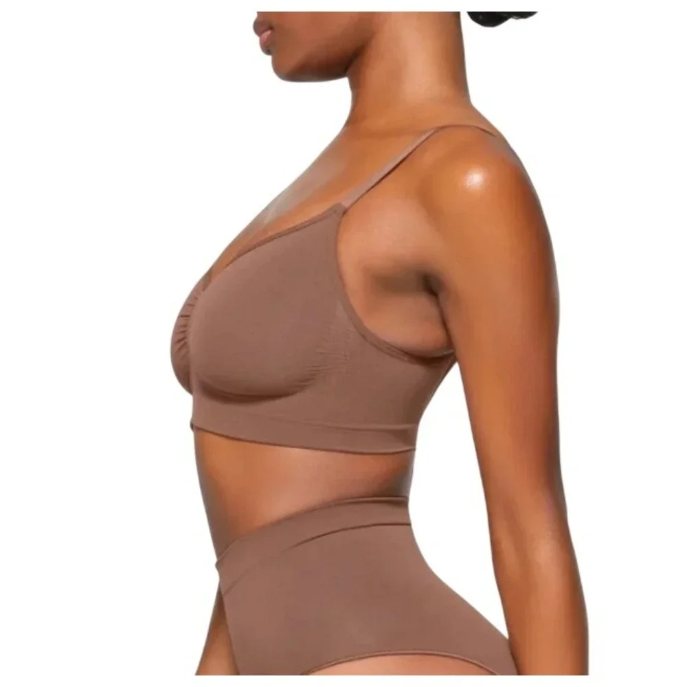 Skims Everyday Sculpt Bralette BR-SCN-2341 Jasper Brown Large